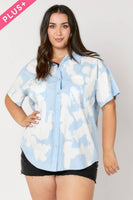 Easy Breezy Button Down Denim Shirt Curvy